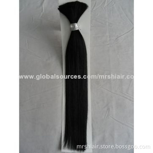 20-inch Unprocessed Natural Colors Human Remy Bulk Hair